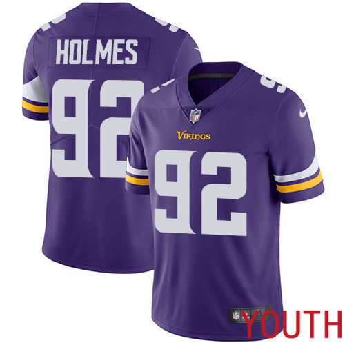 Minnesota Vikings #92 Limited Jalyn Holmes Purple Nike NFL Home Youth Jersey Vapor Untouchable